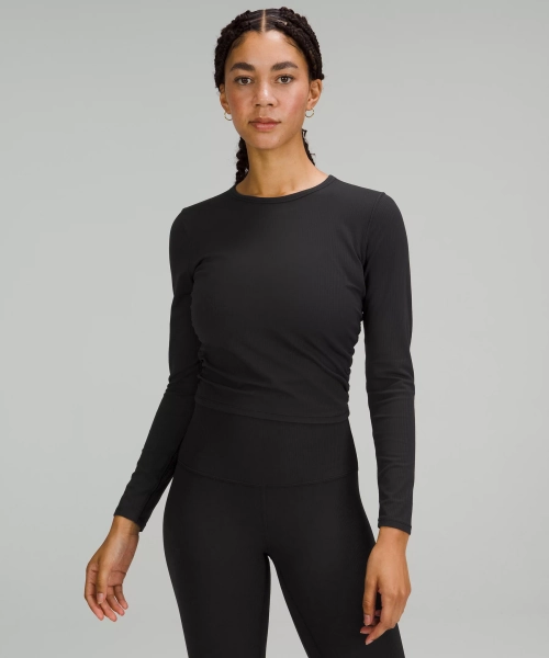 All It Takes Ribbed Nulu Long-Sleeve Shirt - Black - 4