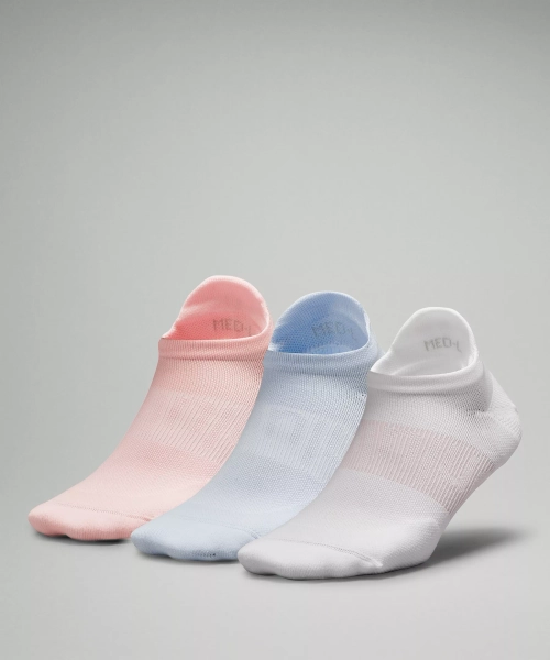Women's Power Stride Tab Socks *3 Pack - White/Windmill/Strawberry Milkshake - S