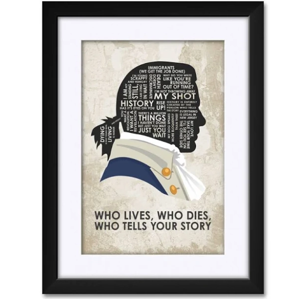 Alexander Hamilton Word Art Print Framed by Asher Person