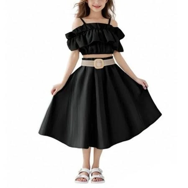 YeJammary Girls' Two Piece Skirt Set