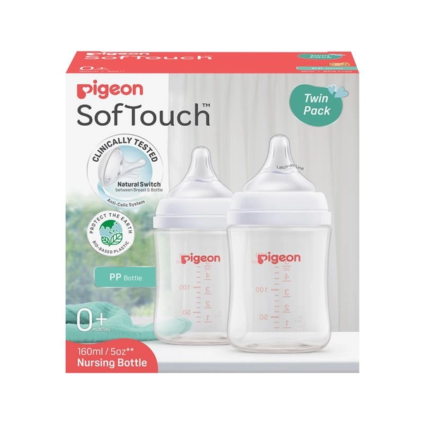 Buy Pigeon SofTouch Bottle PP 160ml Twin Pack online at Chemist Warehouse