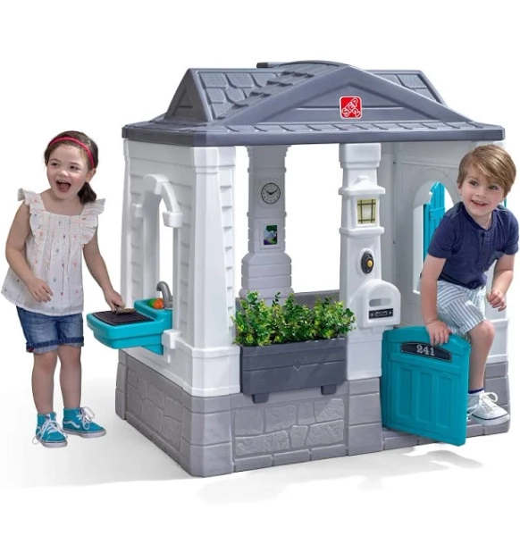 Step2 Neat & Tidy Cottage Homestyle Edition Kids Outdoor Playhouse