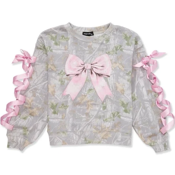 Originality Big Girls Camo Long Sleeve Sweatshirt