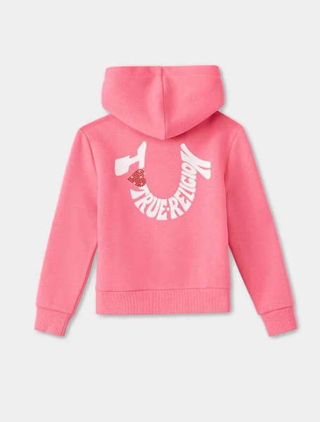 True Religion Women's Girls Love Logo Zip Hoodie