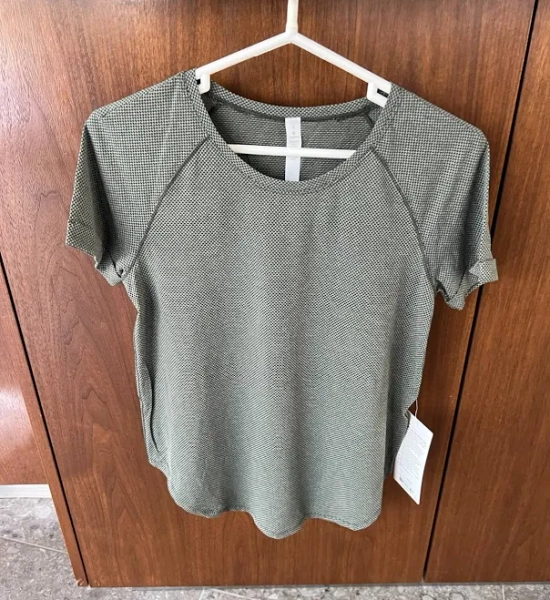 Lululemon Women's Open Up Tie Back T Shirt Green Size:4
