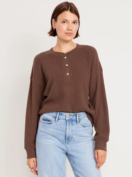 brown henley