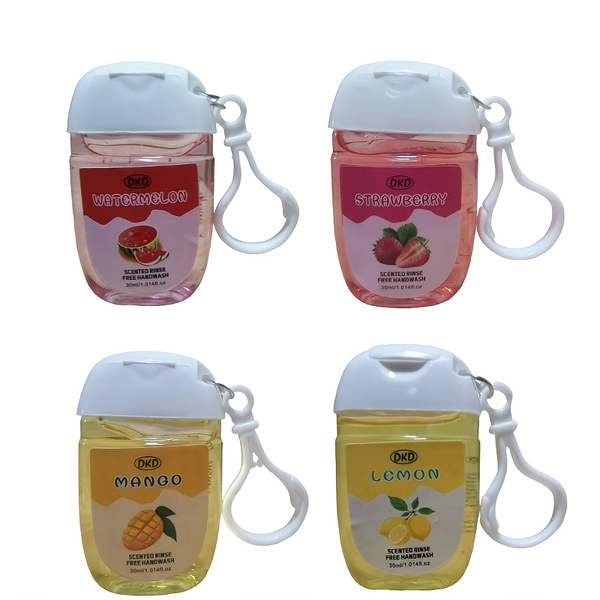 4pack 1.01oz rinse free handwash watermelon strawberry mango lemon scented handy when traveling, Daily Hand Care, Onthego Hygiene, Travelfriendly, Lightweight Product, Gel Formula, Nongreasy Feel, Fruitinfused Gel, Refreshing Cleanser, Skincare Lovers, Outdoor Enthusiasts