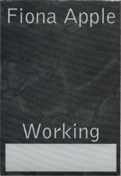 Fiona Apple 1997 Tidal concert tour vintage Working Crew Backstage Pass