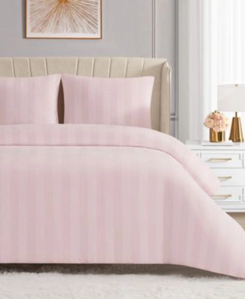  Jenny Velour Striped Jacquard 3-Pc. Duvet Cover Set, Full/Queen