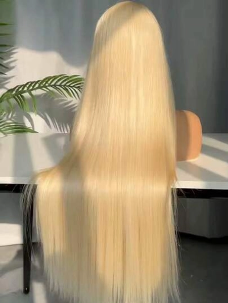 Straight Human Hair Wig 13x4 HD Lace Frontal Wig 200% Density 30 40 Inch 613 Honey Blonde Colored 13x6 Lace Front Human Hair Wig