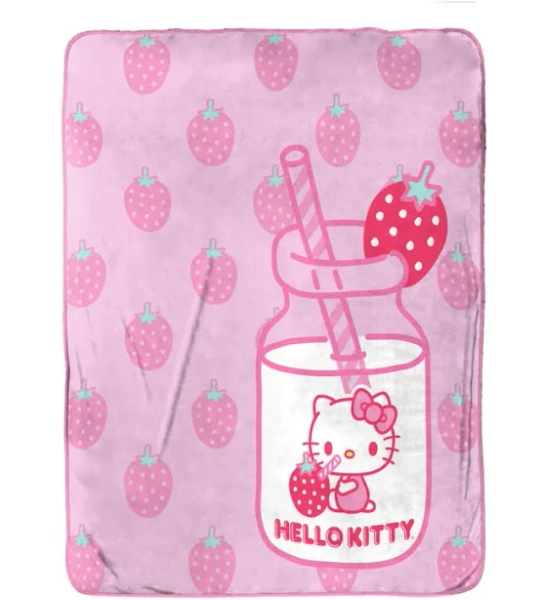 Hello Kitty Strawberry Milk Silk Touch Throw