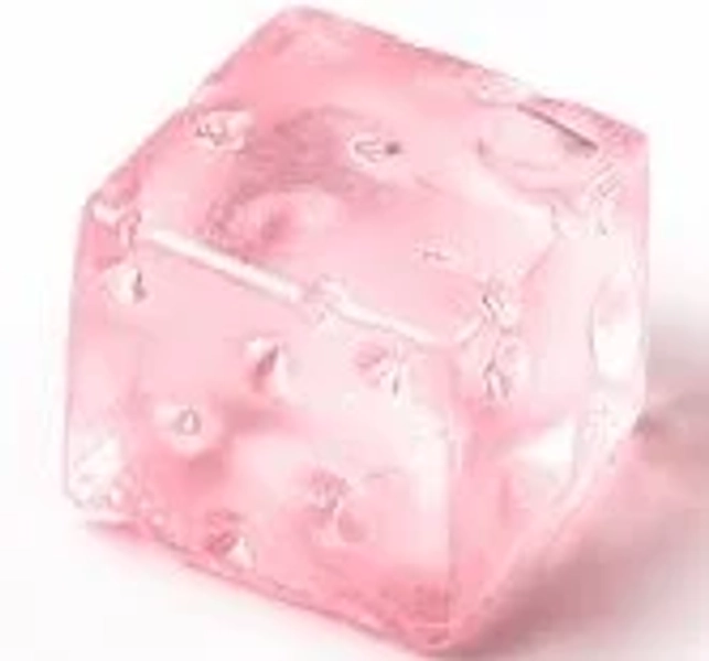 The Swiss Cheese Squishy Cube, Pink
