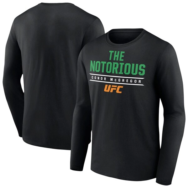 Men's Black Conor McGregor The Notorious Long Sleeve T-Shirt