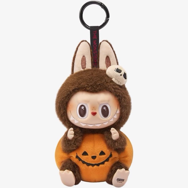 Laba bubu dolls, La bubu doll Happy Halloween Party Series-Sitting Pumpkin Vinyl Plush Pendant, La boo-boo, La bubu monster doll halloween