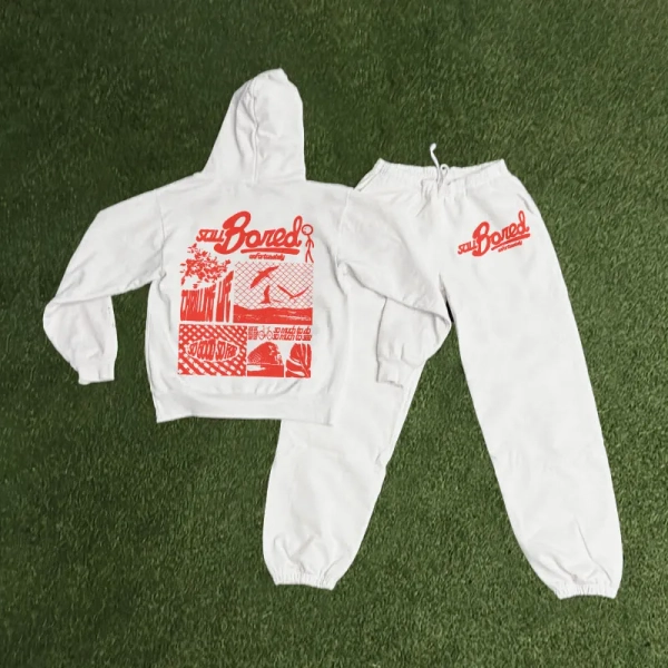 Still Bored Print Hoodie Set
