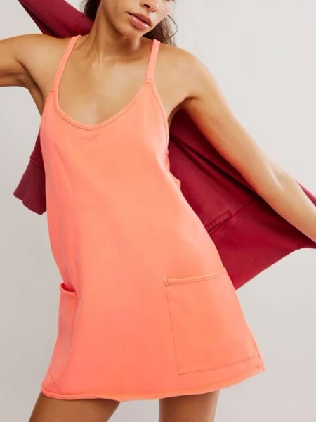 Fp Movement By Free People Pants & Jumpsuits | Nwt Free People Movement Hot Shot Mini Dress | Color: Orange | Size: L | Sometimesnotme's Closet