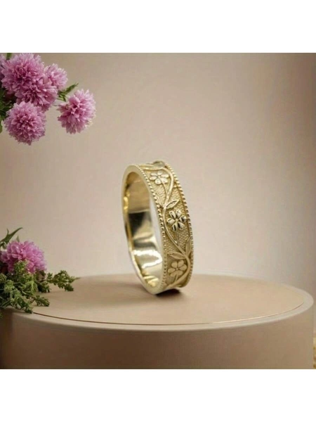 1pc Vintage Floral Design Ring, Women's Wedding Band, Holiday Anniversary Gift