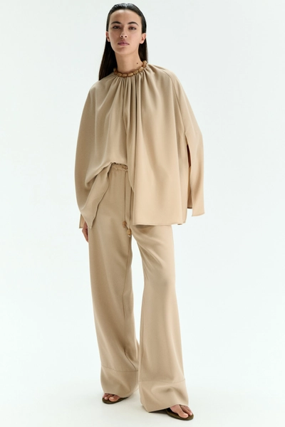 Wide drawstring trousers