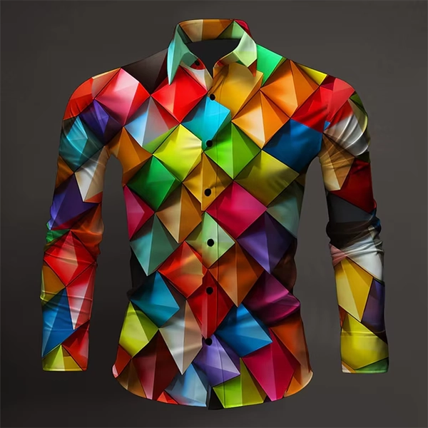 Men's Tops Suit Lapel Splash Paint Shirt Fashion Men's Luxury Casual Sports Light Comfort Soft Designer Design New Style 2024 - AliExpress 