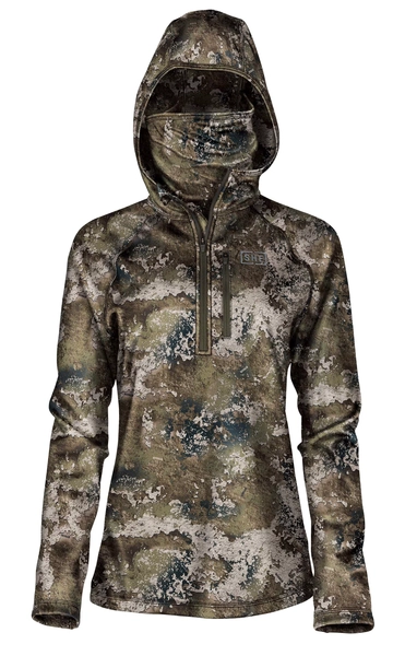 SHE Outdoor Midweight Half-Zip Hoodie - TrueTimber Strata - XS