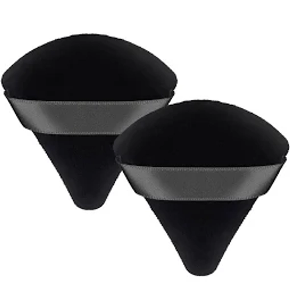 2Pcs Black Makeup Sponges