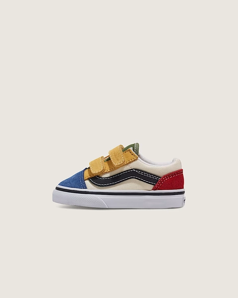 Toddler Old Skool V Shoe in Red / Blue | Vans