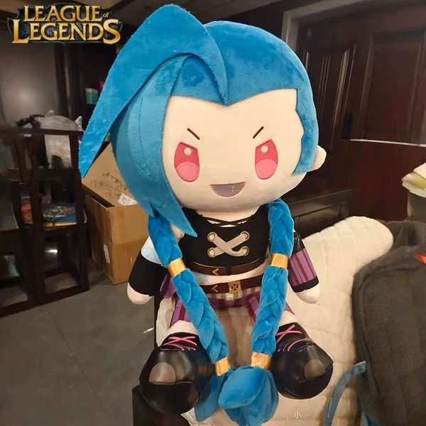 Original Jinx Plush Arcane League Of Legends Plush Toy Game Peripheral Plushie Cute Soft Stuffed Doll Children Birthday Gifts