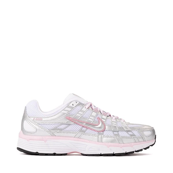 Womens Nike P-6000 Athletic Shoe - White / Elemental Pink / Black / Metallic Silver