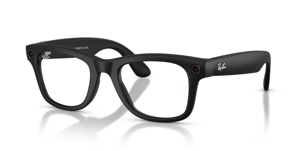 (Gen 2) Ray-Ban Meta Black Frame Clear Lenses AI Glasses
