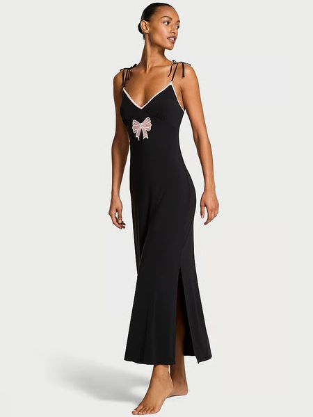 Nuisette longue à nœud en modal SoSoft™