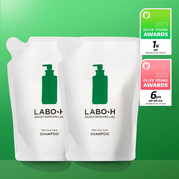 [4년연속 1등] 라보에이치탈모증상완화샴푸 두피강화 리필팩 333ML*2입 기획 | 올리브영