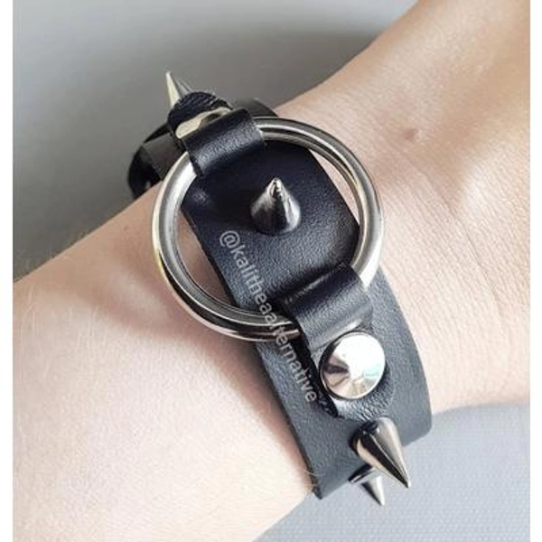 Gothic Punk Rock Leather Bracelet
