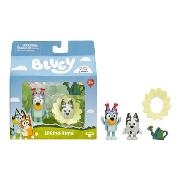 Bluey Spring Time Bluey & Muffin Mini Figure 2-Pack