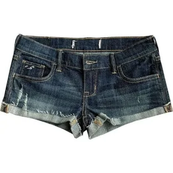 Baitang Women's Low Tight Curled Denim Shorts