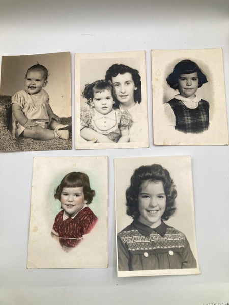 Vintage B&amp;W Black &amp; White Photo Lot Woman Mom Daughter Kid 1970's