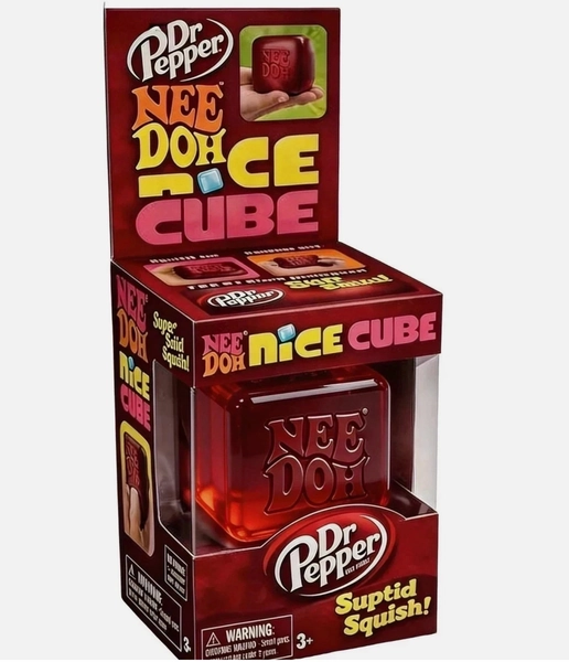 Needoh Dr Pepper Cube Squish Stress Reliever Toys Limited-Editio<wbr/>n