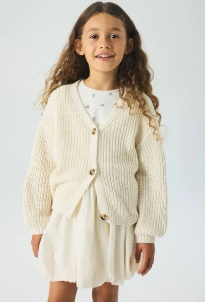 H&M Girls Chenille-knit Cardigan