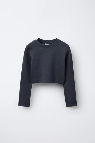 PLAIN CROPPED T-SHIRT