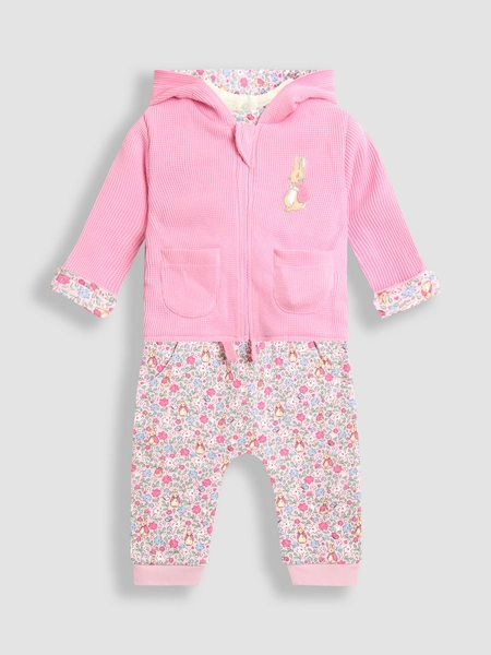 Pink 3-Piece Hoodie, Jogger & Body Set - Size 0-3 Mths