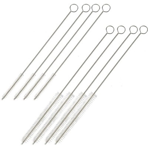 Juvale 8 Pack Stainless Steel Straw Cleaners Brush with Long Design for Tumbler, Boba Straws, 2 Sizes