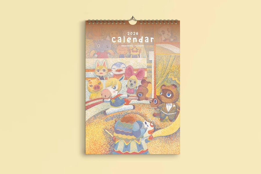 Calendar 2026 - A4 - 210x297mm - Animal Crossing Calendar - ACNH - Wall Calendar - ACNH fan art