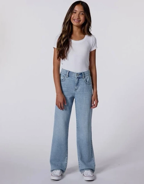 RSQ Girls High Rise Wide Leg Jeans - Medium Wash - Size: 12