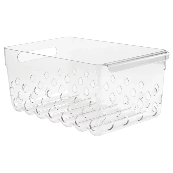 KLIPPKAKTUS Storage basket for fridge - transparent 30x19x14 cm (11 3/4x7 1/2x5 1/2 ")