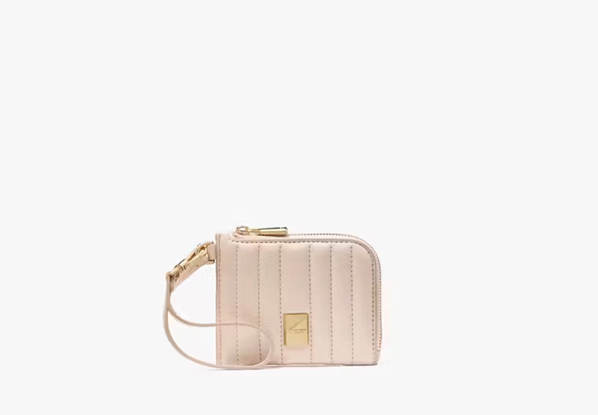 Kate Spade Milk Glass Deco Quilted Card Case Wristlet