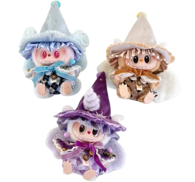 New 17cm Labubu Clothes Set Unicorn Magician Series Theme Design Hat Personalized Labubu Accessories