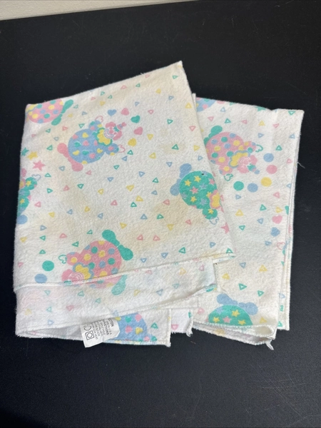 Rare Vintage Hospital Receiving Blanket | Pastel Clowns &amp; Shapes | 80s/90s
