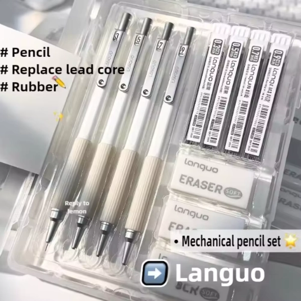 Metal Mechanical Pencil Set with 80PCS Leads Refills Case For Sketching Manga Drafting Writing Professional Art Drawing Supplies - AliExpress 21