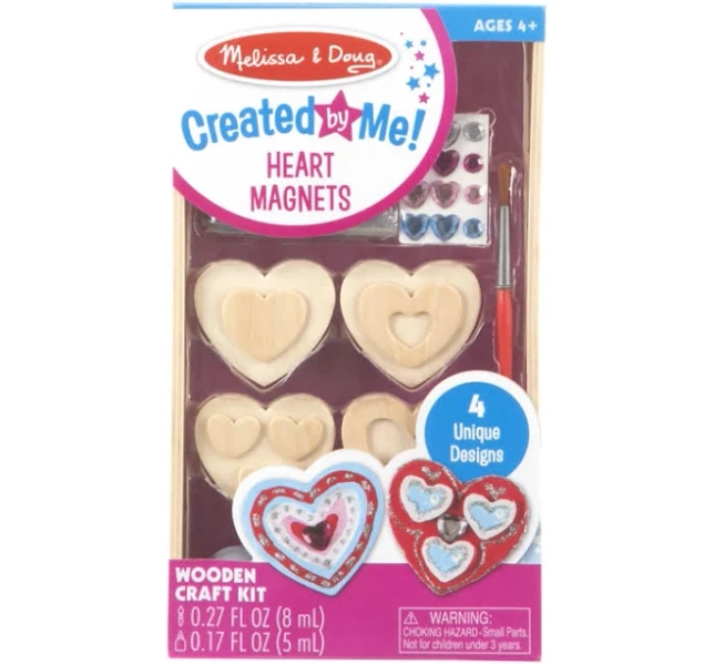 Melissa and Doug Created by Me! Heart Magnets Wooden Craft Kit