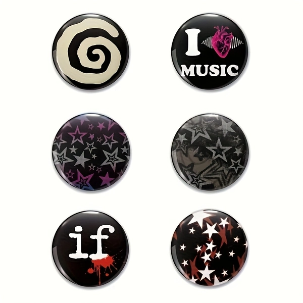 6pcs of Holiday Themed Cute Anime Brooches/Badges - Unique and Exquisite Style Fashion Accessories, New Limited Edition, Suitable for T-Shirts, Backpacks, Hats, Badge Accessory Gifts, Can Be Freely Chosen to Match