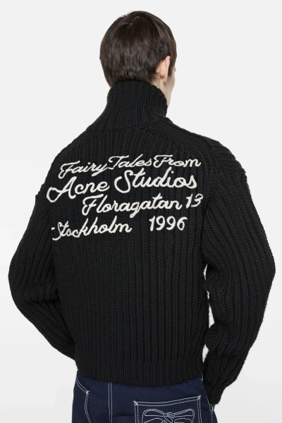 Wool zip cardigan